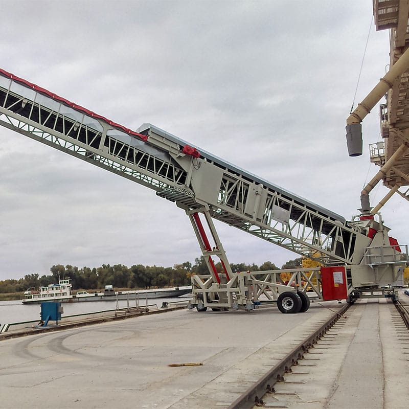 rail mounted mobile ship loader